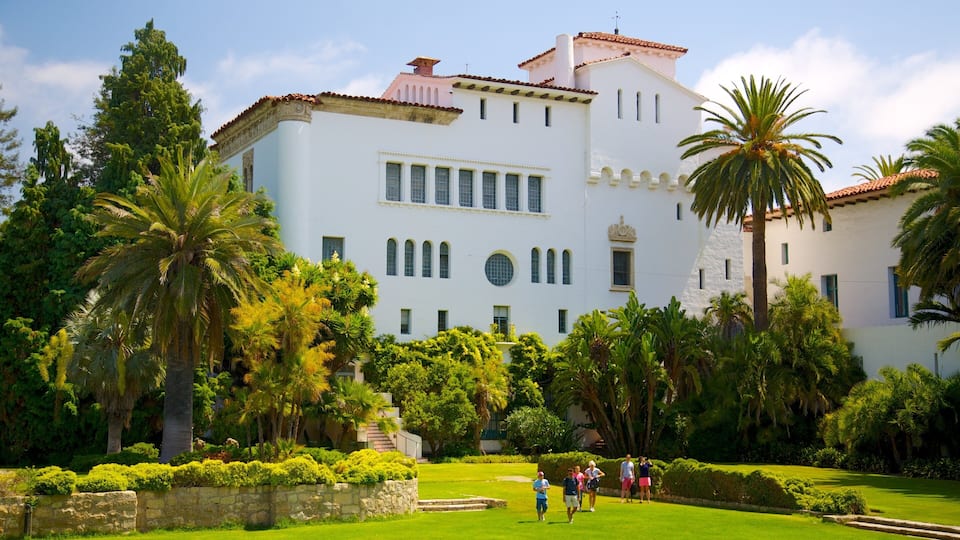 Santa Barbara County Courthouse which includes an administrative buidling, a garden and heritage architecture