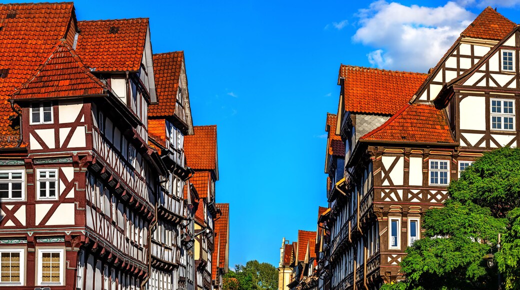 Historic town centre Hannoversch Munden, Germany.