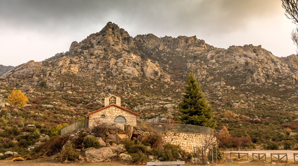 close-up of the hermitage of San Isidro in El Boalo Madrid Spain