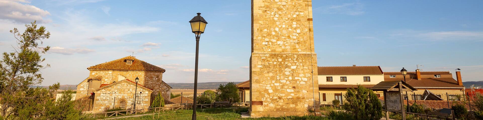 the bell tower at Monreal del Campo town, province of Teruel, Aragon, Spain