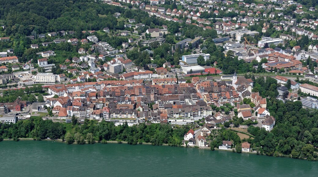 Luftaufnahme der Altstadt von Waldshut (Deutschland)