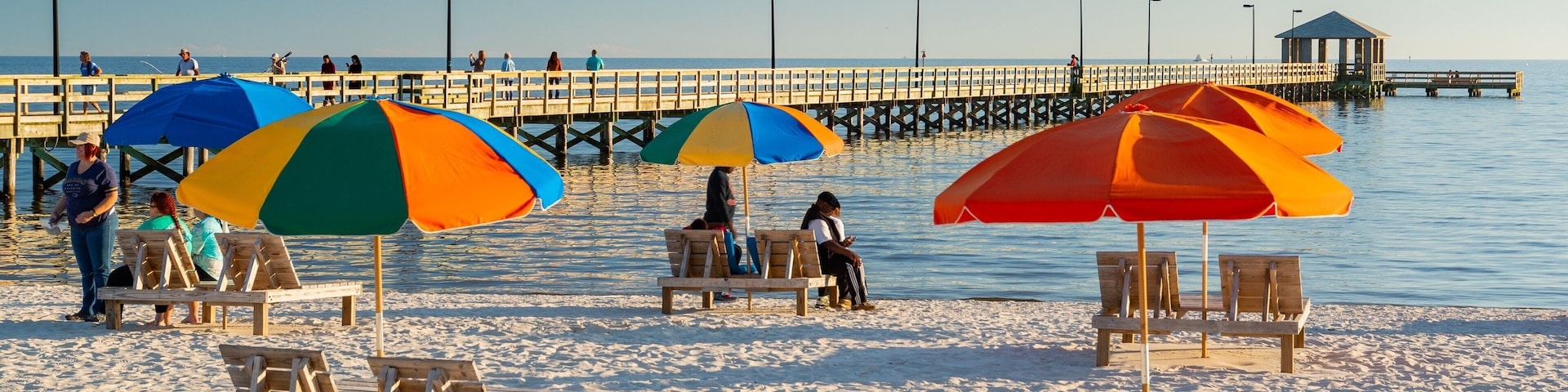 Biloxi Beach showing a sandy beach and general coastal views