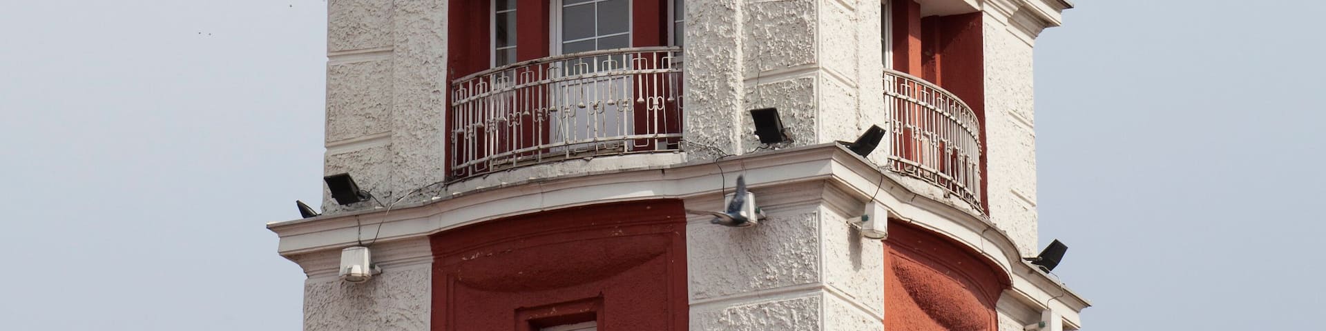 clock tower of Varna central railway station