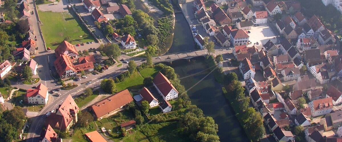 Germany, Baden-Württemberg, Aerial view of Scheer