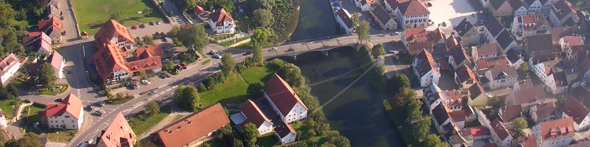 Germany, Baden-Württemberg, Aerial view of Scheer