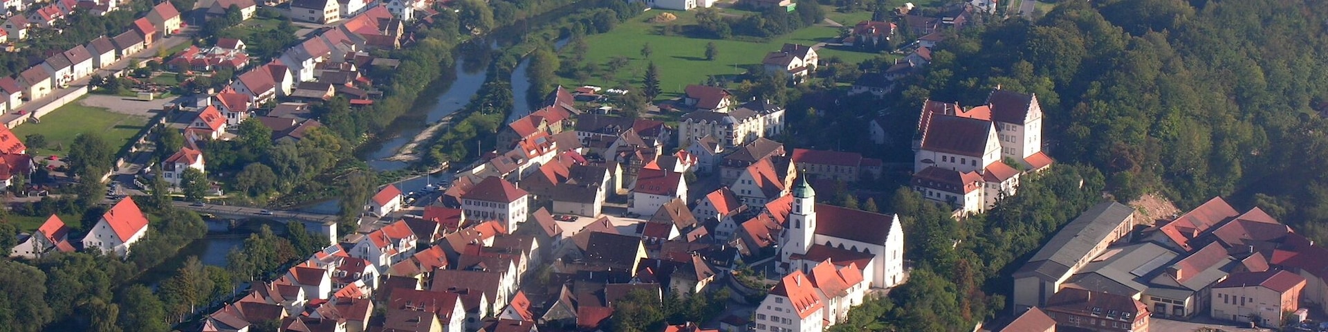 Germany, Baden-Württemberg, Aerial view of Scheer