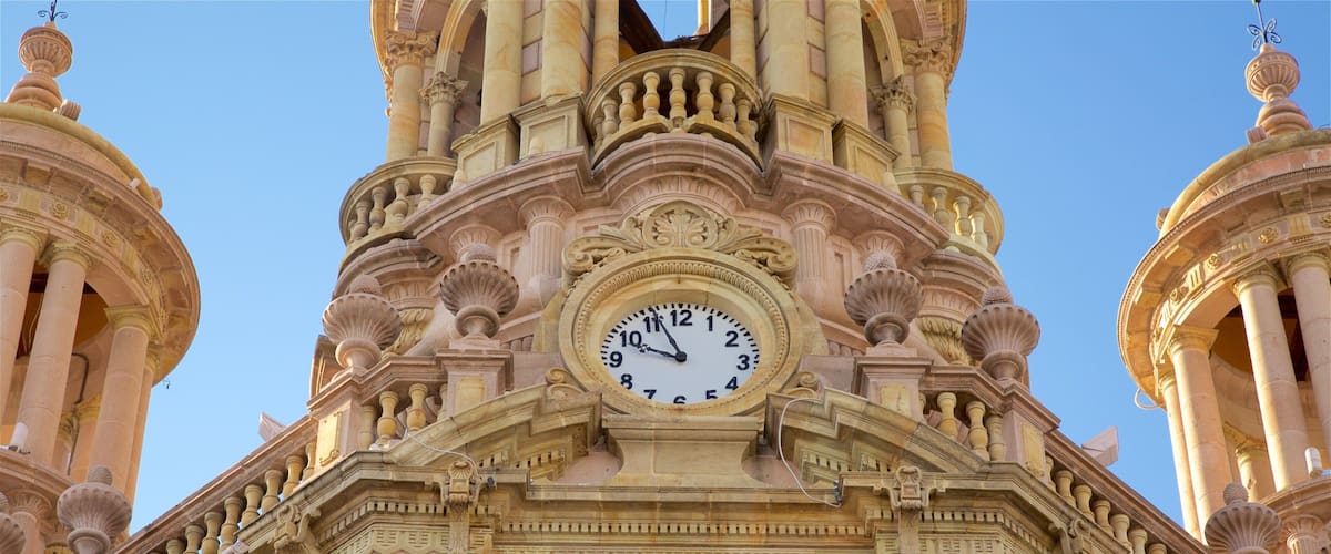 Aguascalientes torg som visar historiska element