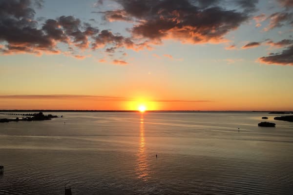 The view from the balcony.