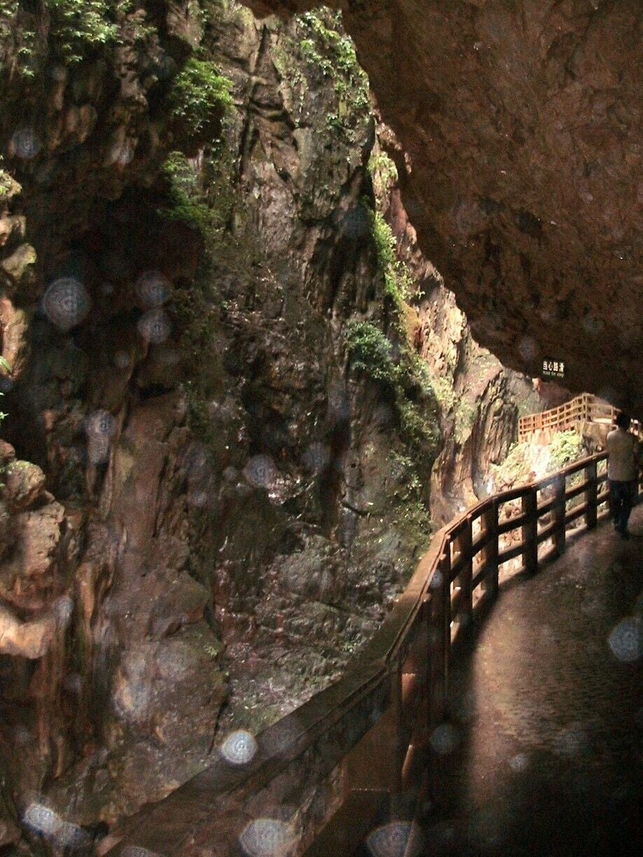 we done boating, now explore the cave 
pathway to the cave 
careful ..it is slippery
you can see water droplets hehe... splash from the water fall