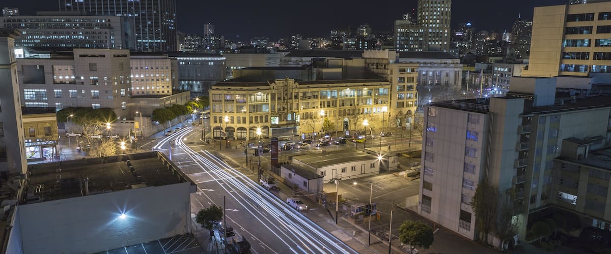 SAN FRANCISCO, CALIFORNIA - JAN 15: View of Market Street tourist area.  San Francisco's 80% hotel occupancy has pushed average room rates above $155 per night on Jan 15, 2013 in San Francisco, Ca.; S