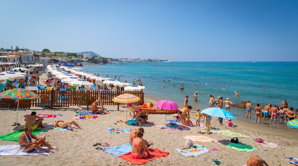 San Francesco Beach which includes swimming, a beach and general coastal views