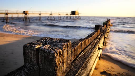 Sand fence at beach