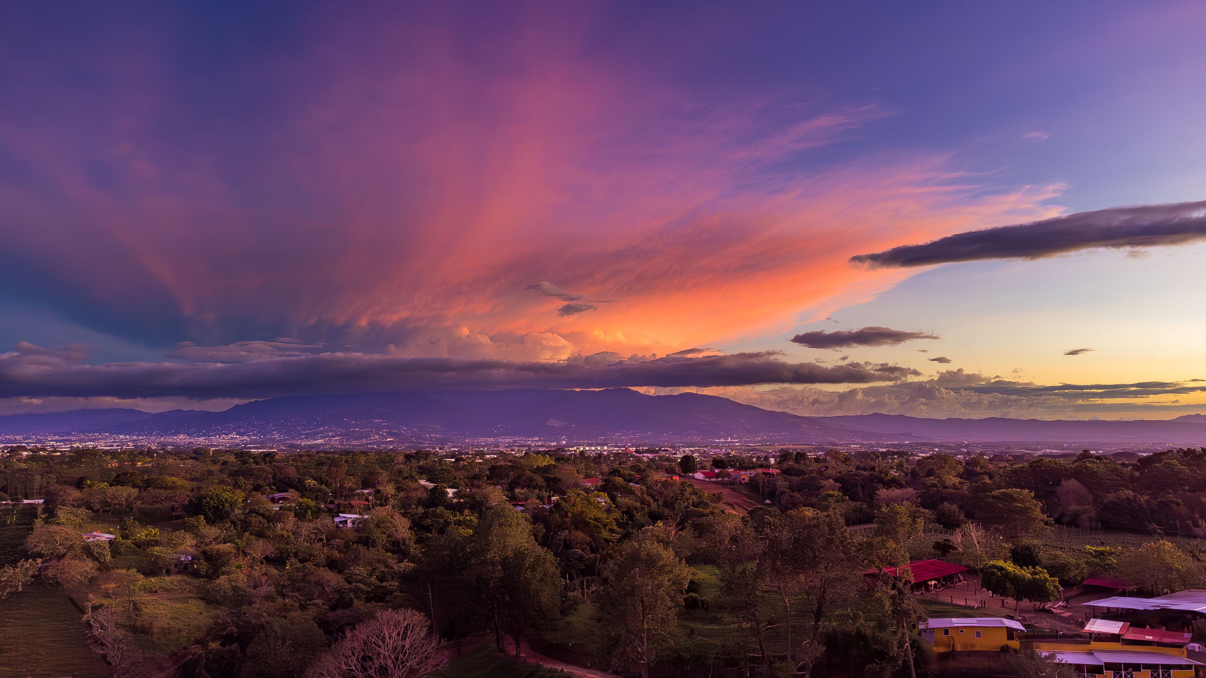 Costa Rica Central Valley sunset