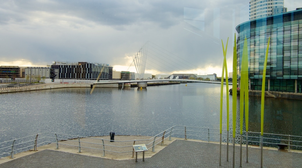 The Lowry Art and Entertainment featuring a city, a river or creek and city views