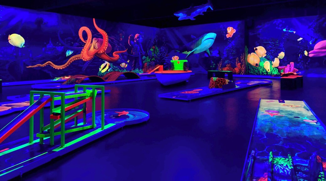 3D black light minigolf
