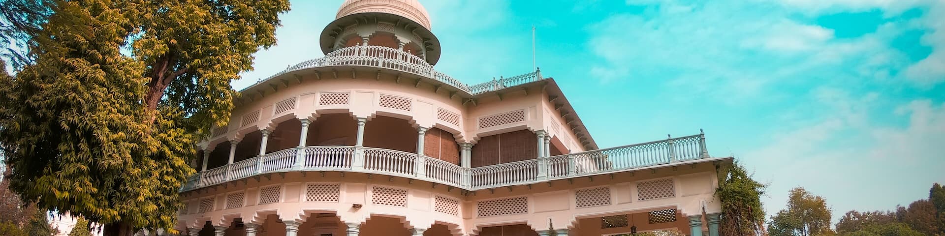 Beauty of Anand Bhavan in Prayagraj, India.
