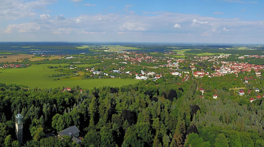 Kamenz Panorama aus 100 m über dem Hutberg, Blich Richtung Osten