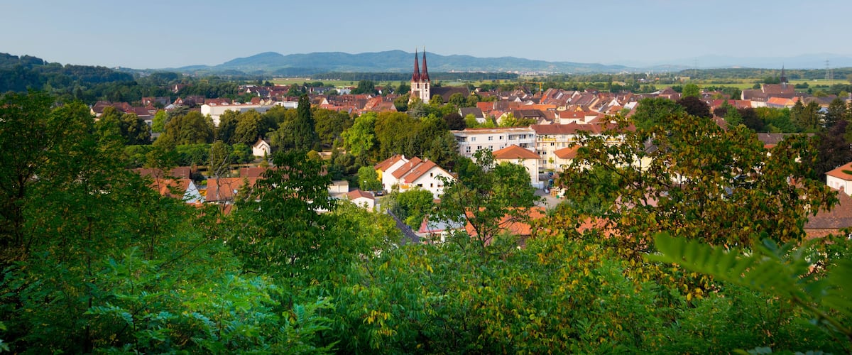 Blick auf Kenzingen in der Ortenau