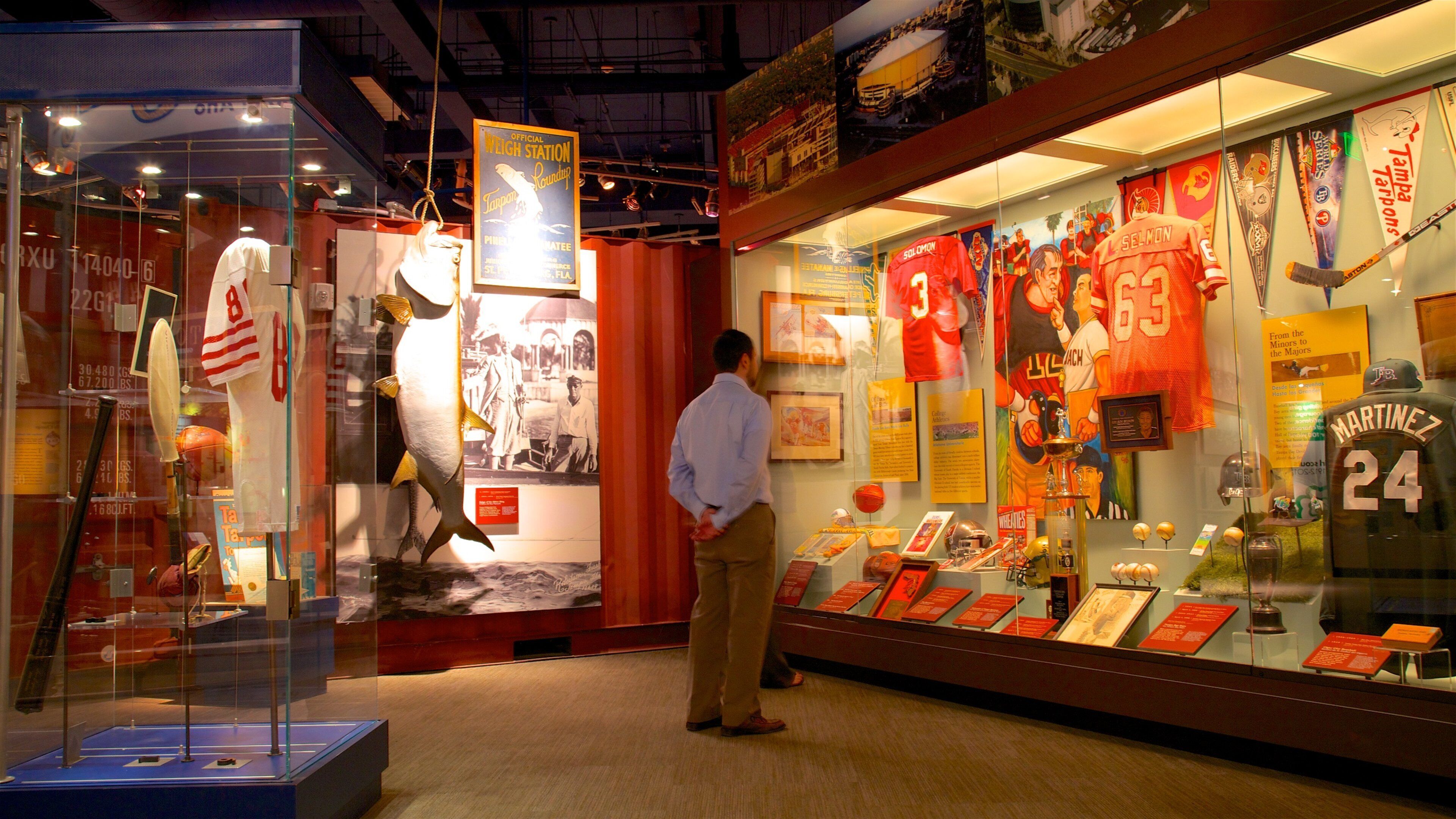 Tampa Bay History Center som inkluderar historiska element och interiörer såväl som en man