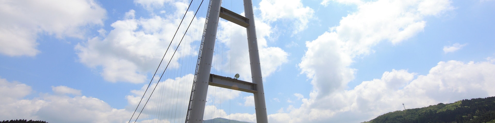 The Kokonoe Kuju Yume (dream) Otsurihashi Suspension Bridge in Kokonoe, Ōita Prefecture, Japan
