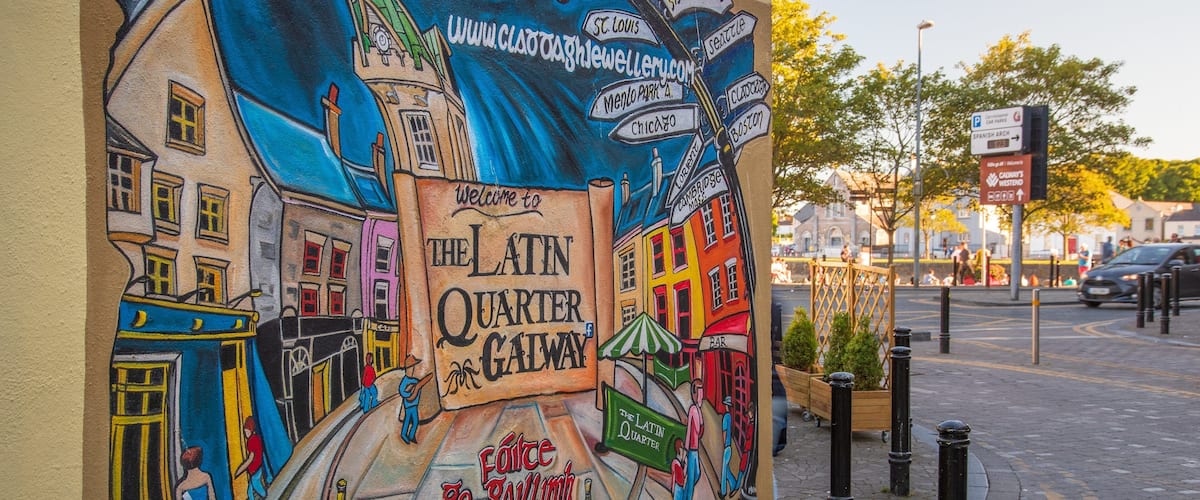 Quay Street which includes outdoor art