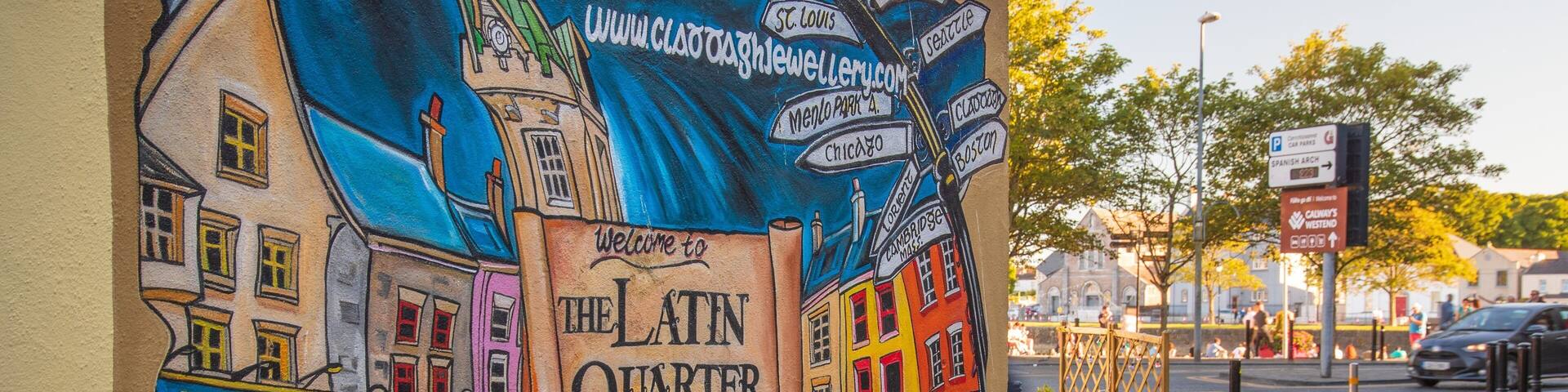 Quay Street which includes outdoor art