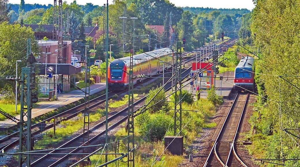 Der Bahnhof Langwedel hat drei Gleise für den Personenverkehr. Die Gleise 1 und 2 sind die Hauptgleise der Bahnstrecke Hannover–Bremen, Gleis 4 ist das Hauptgleis der Strecke Uelzen–Langwedel. Auf Gleis 4 hält die Regionalbahn (RB) 24284 Uelzen–Bremen Hbf. Eingesetzt wird ein Triebwagen der DB-Baureihe 614, der im Betriebshof Braunschweig beheimatet ist. Auf Gleis 1 fährt die RB 24547 Bremen-Vegesack–Verden (Aller) ein. Die aus Doppelstockwagen zusammengestellten Wendezüge werden mit Lokomotiven der DB-Baureihe 111 bespannt.
