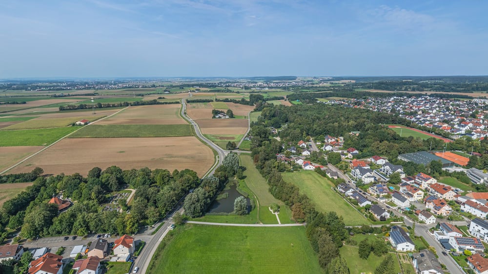 Lenting in Oberbayern zwischen Donautal und Frankenalb aus der Vogelperspektive