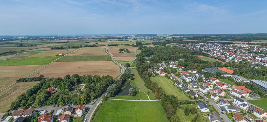 Lenting in Oberbayern zwischen Donautal und Frankenalb aus der Vogelperspektive