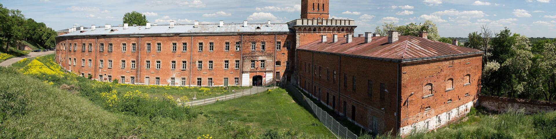 Panorama with a view of the barracks building of the Modlin Fortress - Poland - Europe