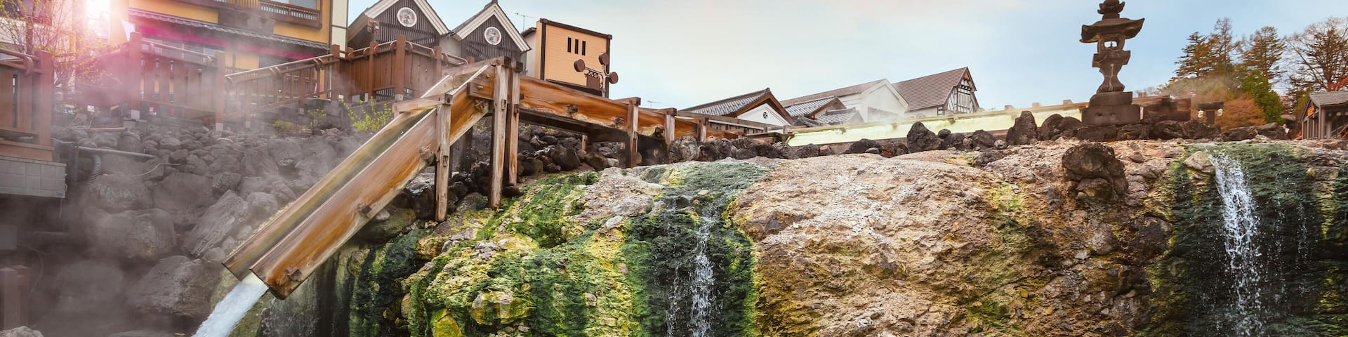 PEF66F Yubatake Hotspring at Kusatsu Onsen in Gunma, Japan