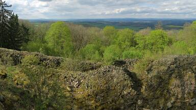 View from a stone run on Kleiner Gleichberg to northeast