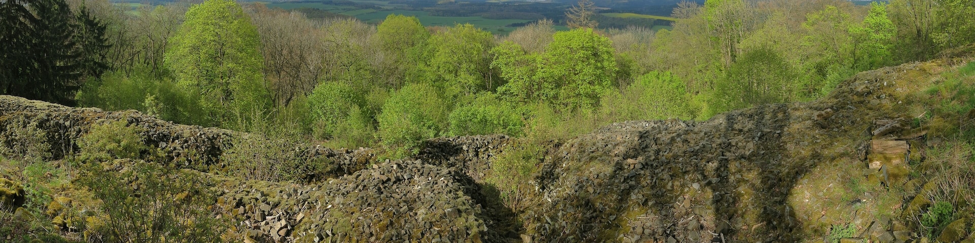 View from a stone run on Kleiner Gleichberg to northeast