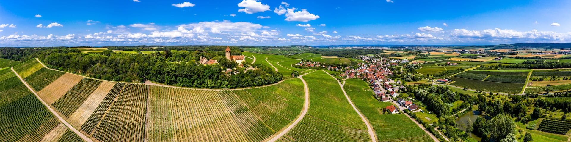 Aerial view, Stocksberg Castle, Stockheim, Brackenheim, Baden-Württemberg, Germany