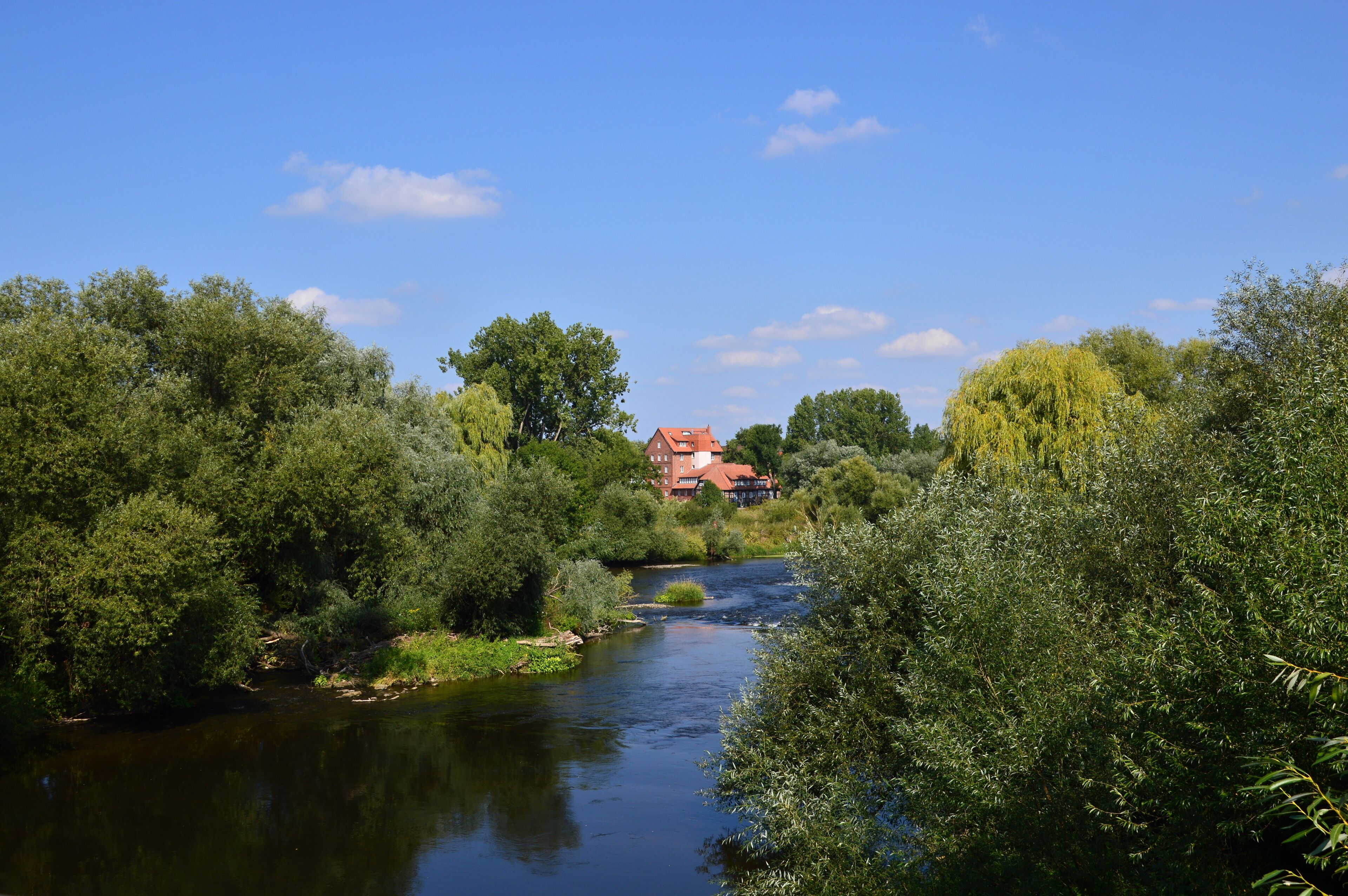 Historical Water Mill in the Town Neustadt am Rübenberge, Lower Saxony