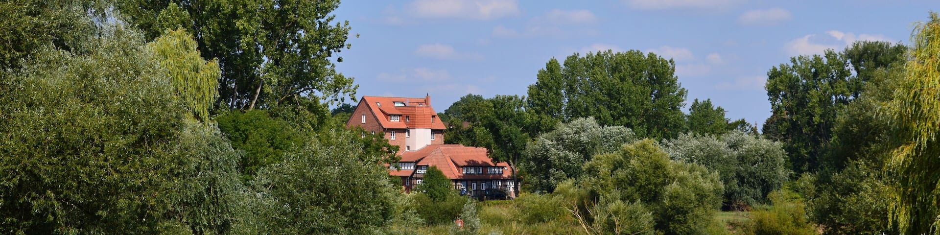 Historical Water Mill at the River Leine in the Old Town of Neustadt am Rübenberge, lower Saxony