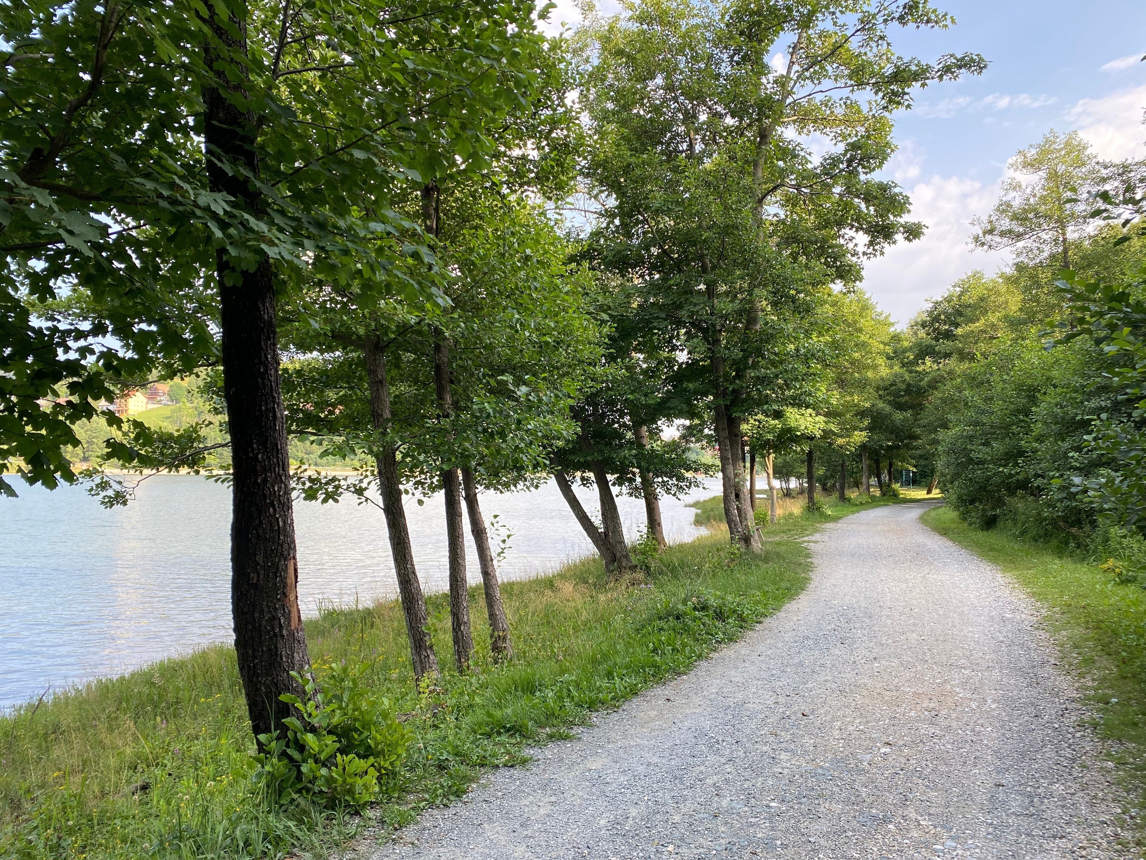 Circular recreational trail around the artificial accumulation lake Bajer, Fuzine - Gorski kotar, Croatia (Kružna rekreativna staza oko umjetnog akumulacijskog jezera Bajer, Fužine - Hrvatska)