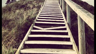 The stairs to the top of Truganini's lookout on Bruny Island. #weekendgetaway #Australia