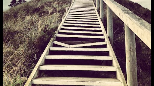 The stairs to the top of Truganini's lookout on Bruny Island. #weekendgetaway #Australia