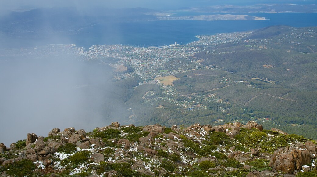 Mt. Wellington featuring landscape views and mist or fog