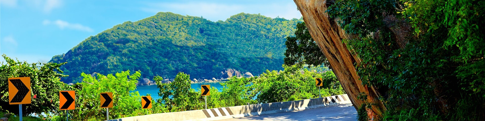 The Big Rock road at Hua Thanon, Samui Island, Thailand, local landmark; Shutterstock ID 284153207