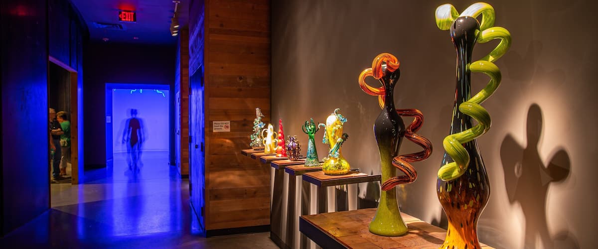 Chihuly Collection showing interior views and art