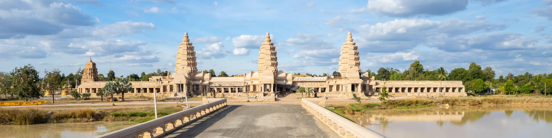 View of Prasat Hin, Wat Phu Man Fa, Nang Rong District, Buriram Province, Thailand.