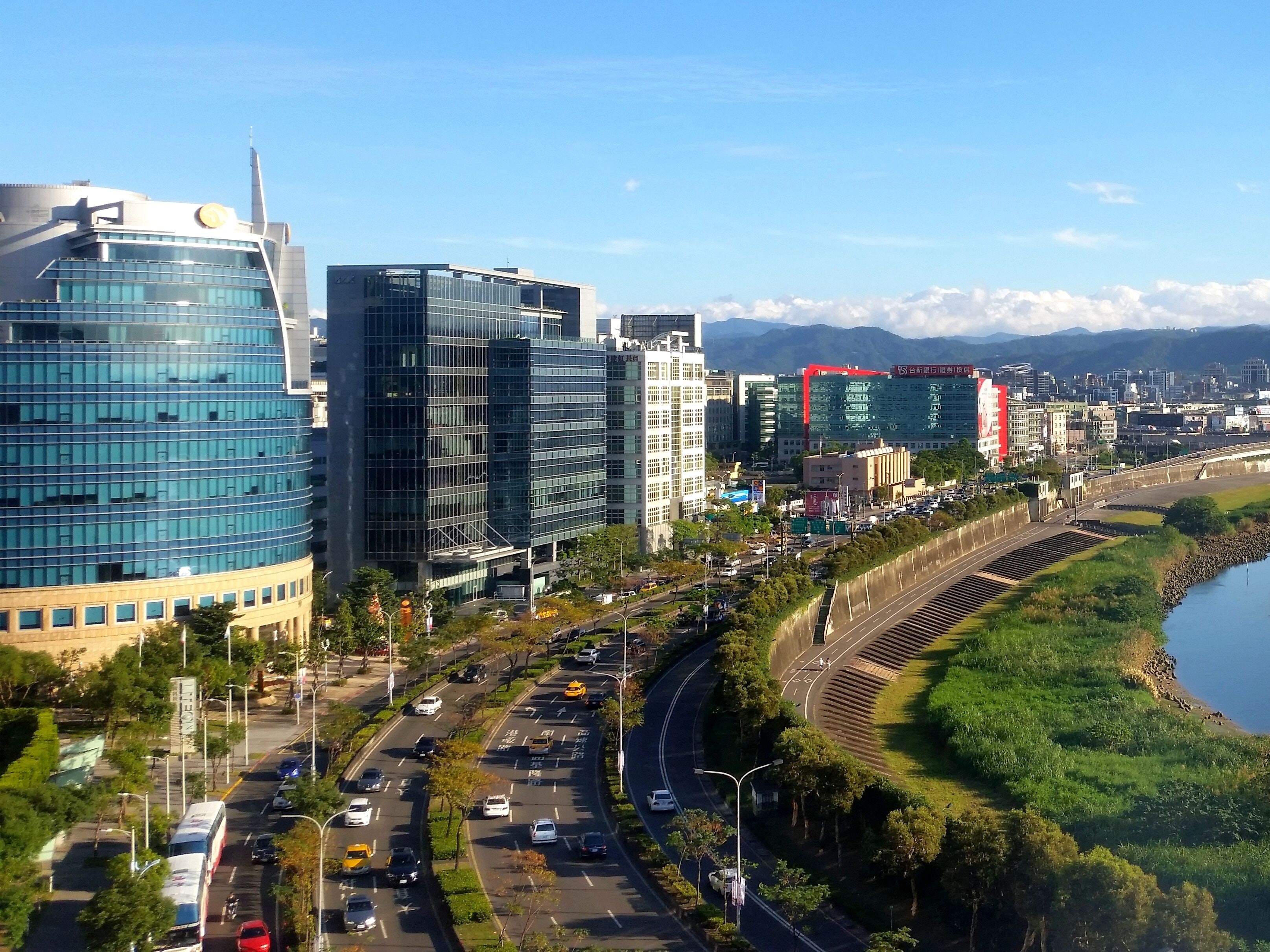 The landscape of the Taipei Neihu Technology Park during the winter solstice on 22 December 2015.