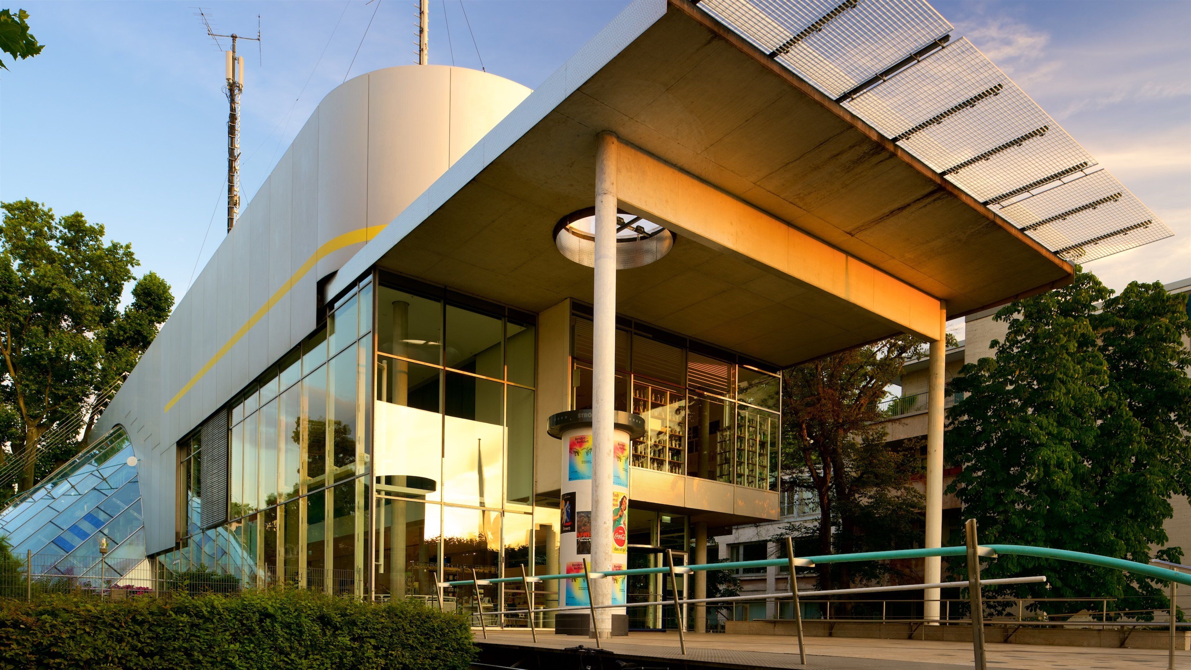 Museumsufer featuring a sunset and modern architecture