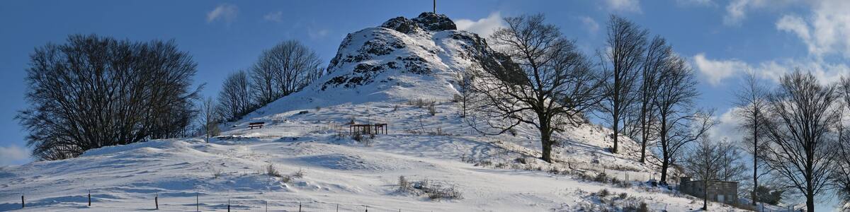 Wachtküppel in the Rhön Mountains seen from northwest