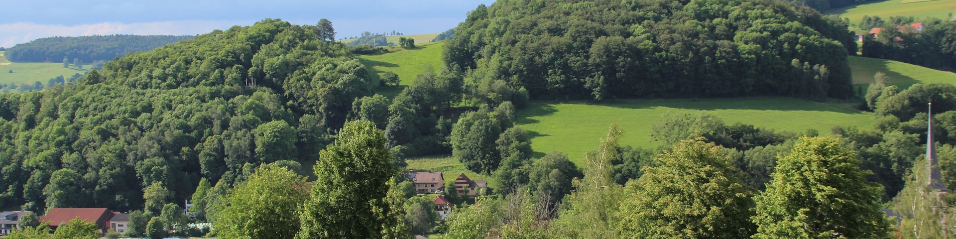 Blick vom Kühküppel nordwärts zum Stein bei Poppenhausen
