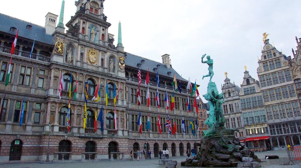 Old Town which includes a statue or sculpture, a city and heritage architecture