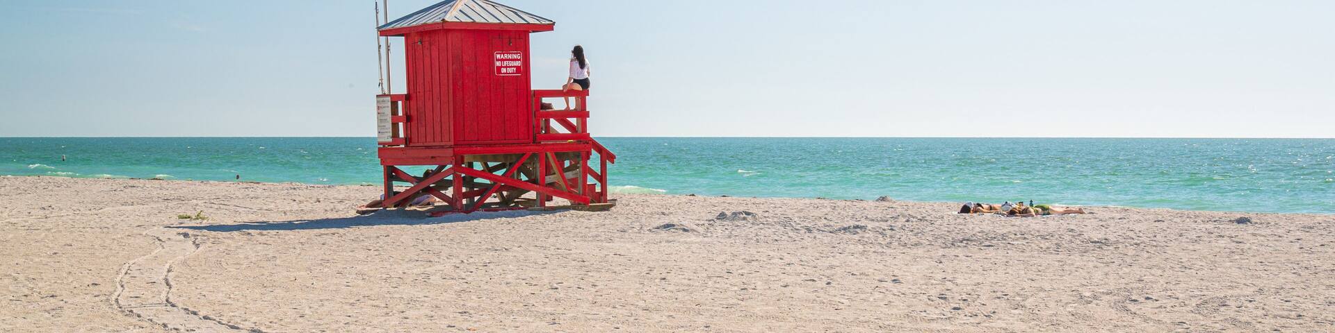 Sand Key Park featuring a sandy beach and general coastal views