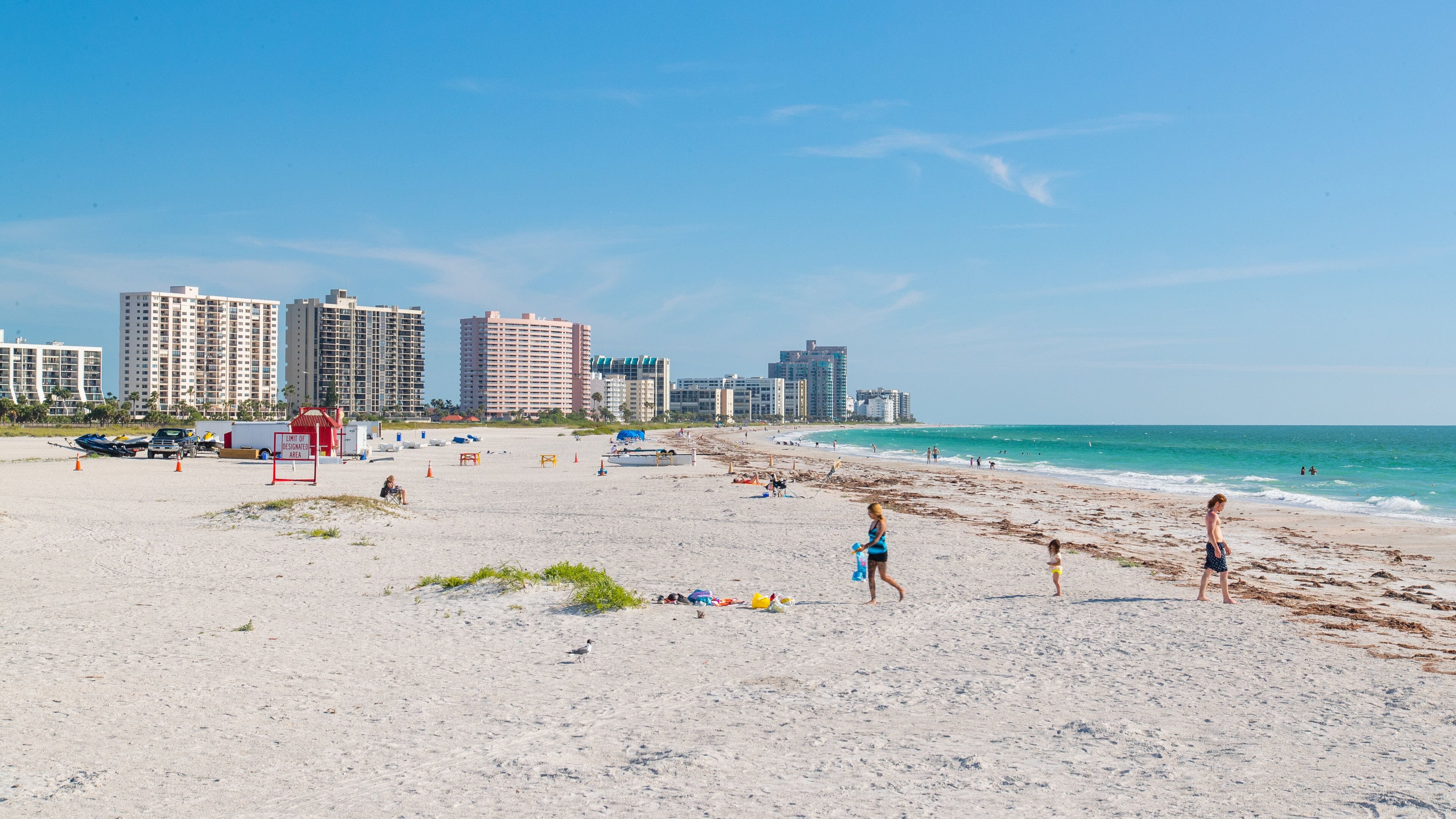 Sand Key Park showing general coastal views and a sandy beach